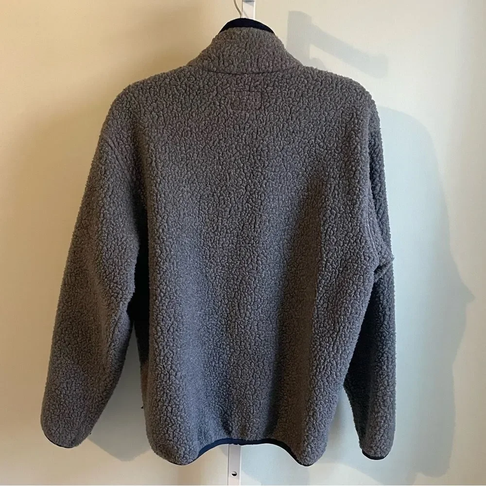 L.L. Bean Gray Sherpa Full Zip Jacket
